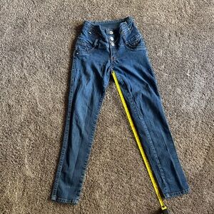 Stylish High Rise Women's Jeans in Dark Blue